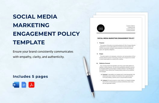 Social Media Marketing Engagement Policy Template