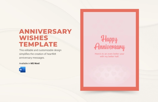 Anniversary Wishes Template