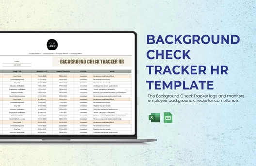 Background Check Tracker HR Template