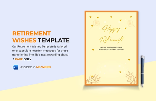 Retirement Wishes Template Retirement Wishes Template