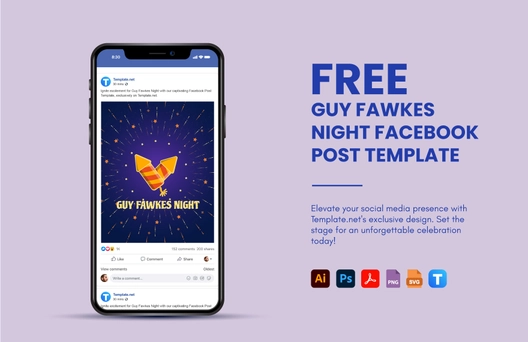 Guy Fawkes Night Facebook Post Template