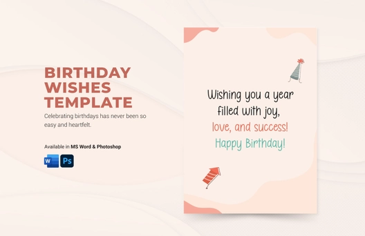 Birthday Wishes Template Birthday Wishes Template