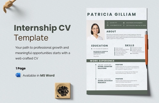Internship CV Template