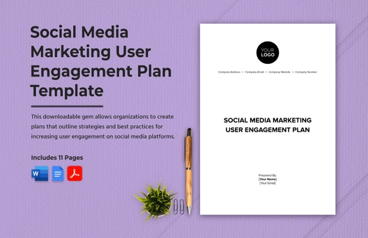 Social Media Marketing User Engagement Plan Template