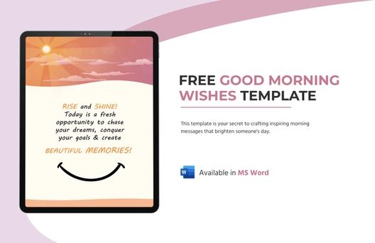 Good Morning Wishes Template