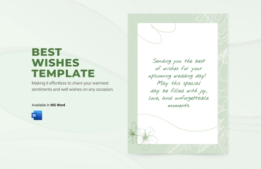 Best Wishes Template