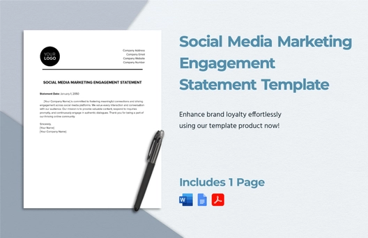 Social Media Marketing Engagement Statement Template