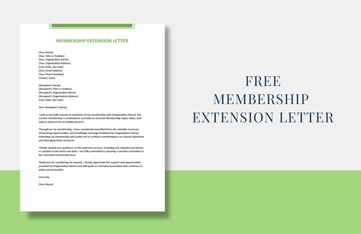 Membership Extension Letter
