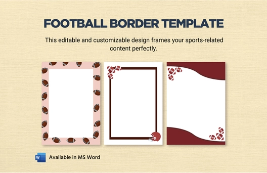 Football Border Template