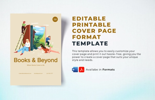 Editable Printable Cover Page Template