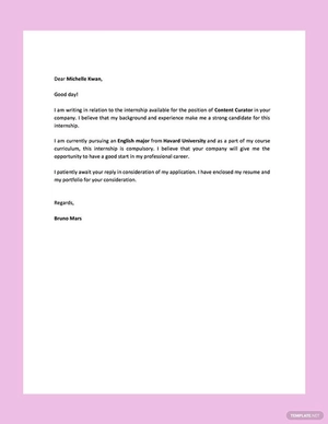 Internship Request Letter