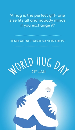 World Hug Day Whatsapp Image Template
