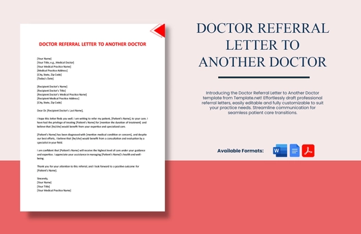 Doctor Referral Letter To Another Doctor