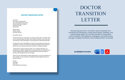 Doctor Transition Letter Doctor Transition Letter