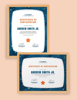 Kids Certificate Template