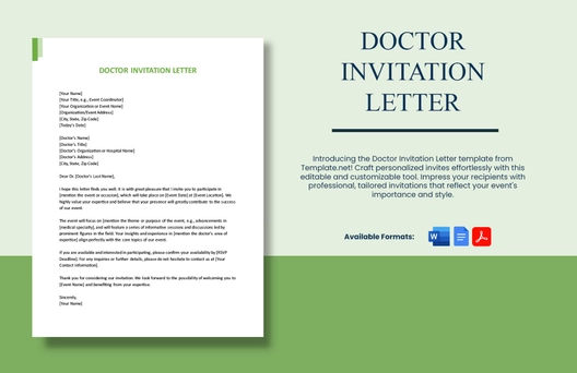Doctor Invitation Letter Doctor Invitation Letter