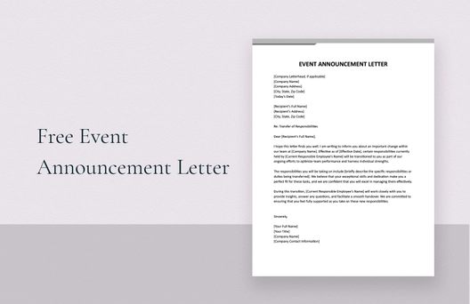 Event Announcement Letter