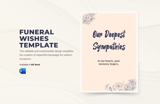 Funeral Wishes Template