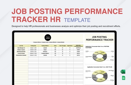 Job Posting Performance Tracker HR Template