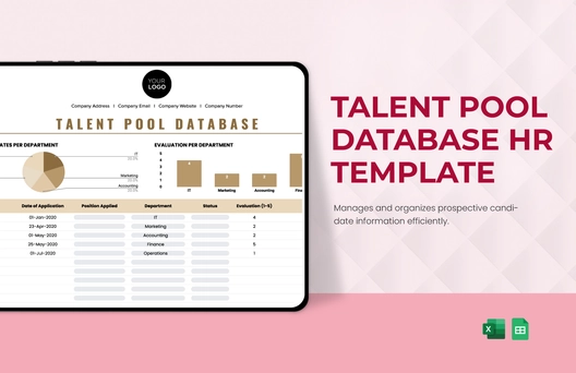 Talent Pool Database HR Template Talent Pool Database HR Template