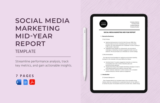 Social Media Marketing Mid-Year Report Template