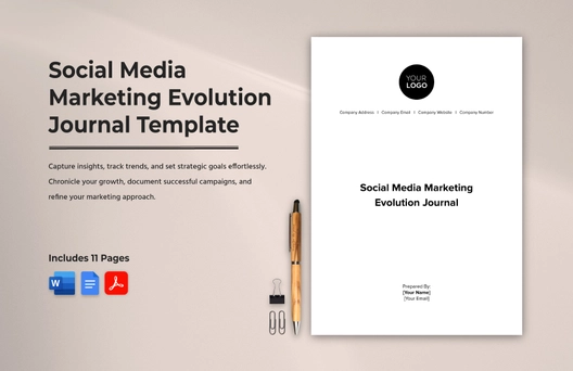 Social Media Marketing Evolution Journal Template