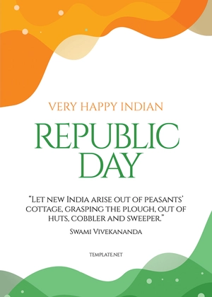 Republic Day Greeting Card Template