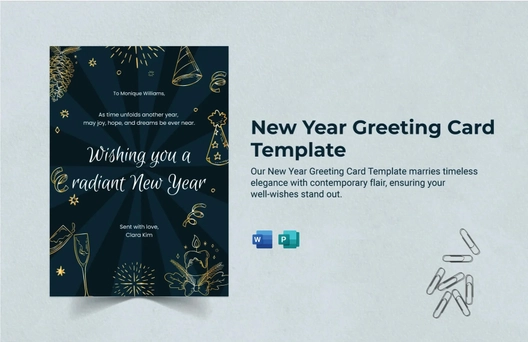 New Year Greeting Card Template