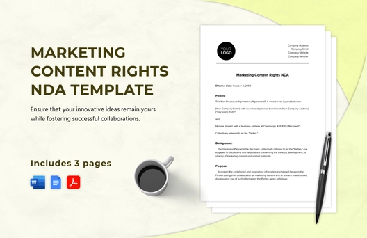 Marketing Content Rights NDA Template