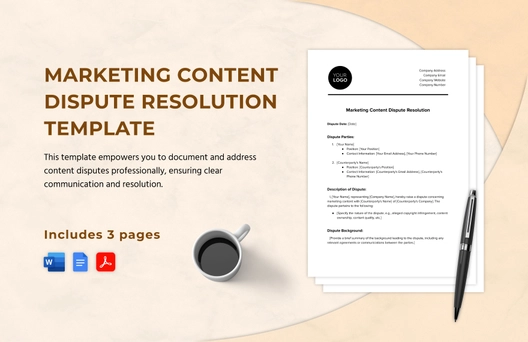 Marketing Content Dispute Resolution Template
