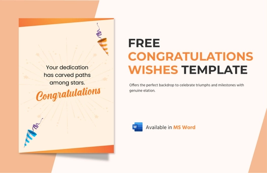 Congratulations Wishes Template