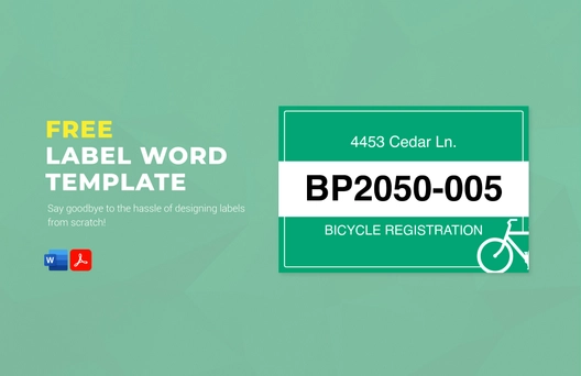 Label Word Template