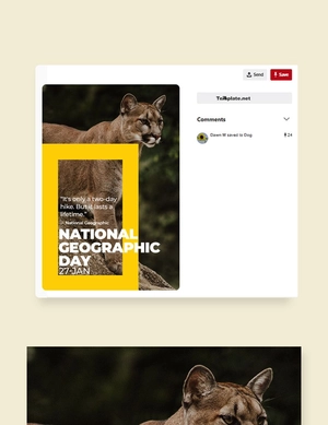 National Geographic Day Pinterest Pin Template