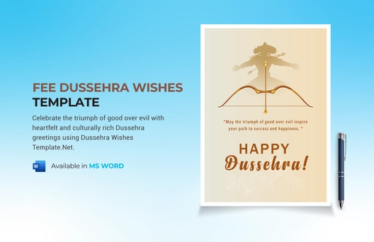 Dussehra Wishes Template Dussehra Wishes Template
