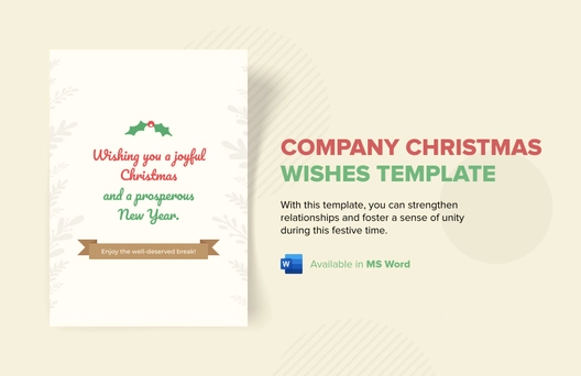 Company Christmas Wishes Template Company Christmas Wishes Template