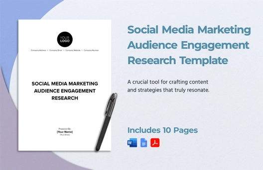 Social Media Marketing Audience Engagement Research Template