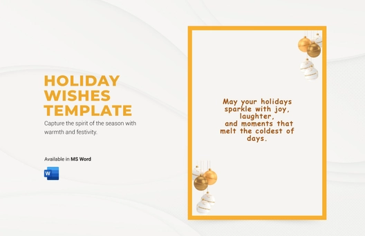 Holiday Wishes Template Holiday Wishes Template