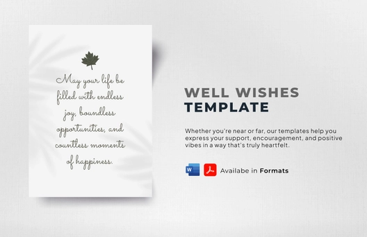 Well Wishes Template Well Wishes Template