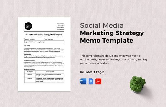 Social Media Marketing Strategy Memo Template