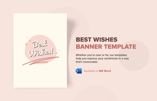 Best Wishes Banner Template Best Wishes Banner Template
