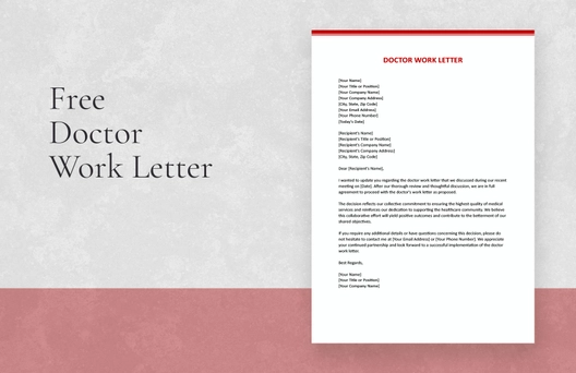 Doctor Work Letter