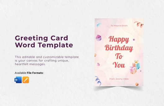 Greeting Card Word Template