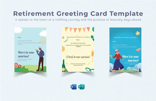 Retirement Greeting Card Template