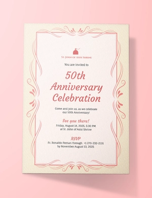 Church Anniversary Invitation Template