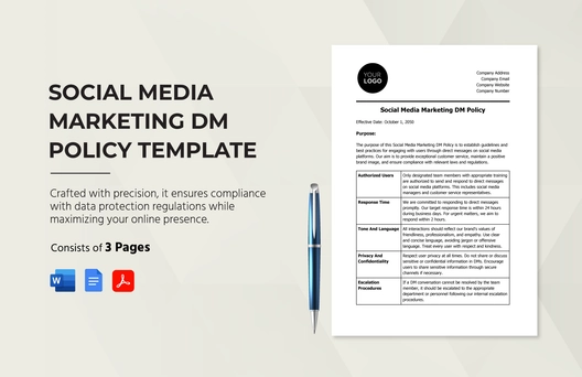 Social Media Marketing DM Policy Template
