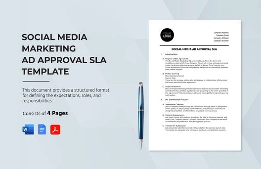 Social Media Marketing Ad Approval SLA Template