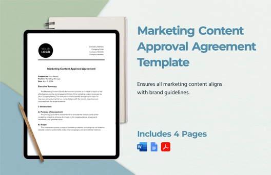 Marketing Content Approval Agreement Template
