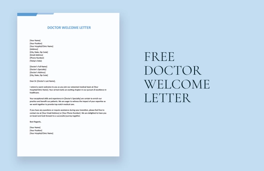 Doctor Welcome Letter