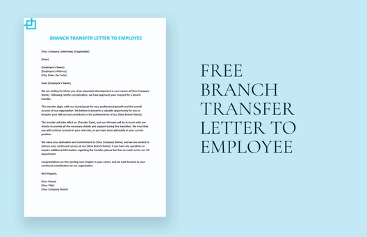 Branch Transfer Letter To Employee