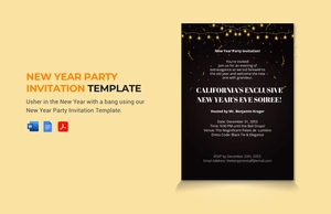 New Year Party Invitation Template
